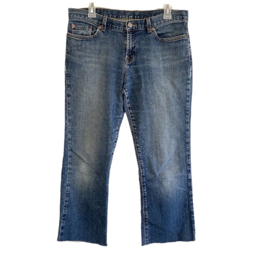 Lucky Brand Jeans Denim Womens Size 10/30 Cropped Flare Straight Leg Mid Rise